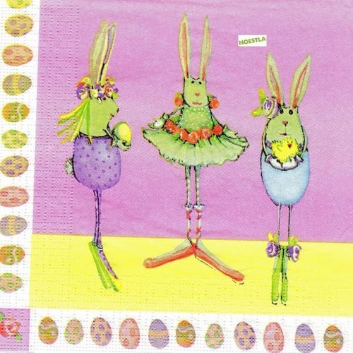 2 serviettes papier - pâques -3