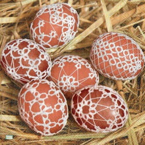 2 serviettes papier - pâques -8