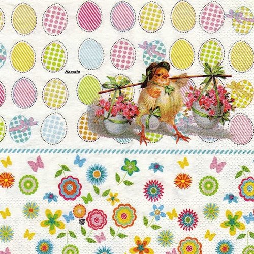 2 serviettes papier - pâques -11
