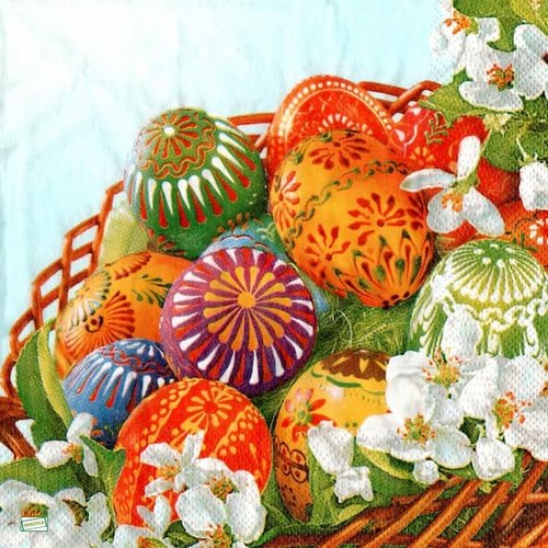 2 serviettes papier - pâques -13