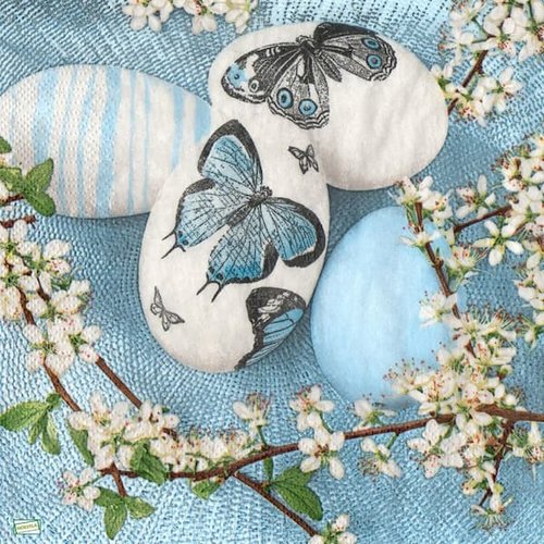 2 serviettes papier - pâques -15