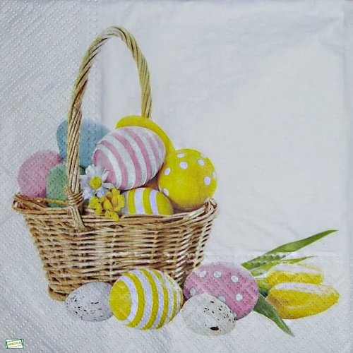 2 serviettes papier - pâques -21