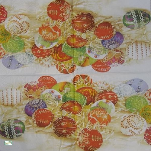 2 serviettes papier - pâques -22
