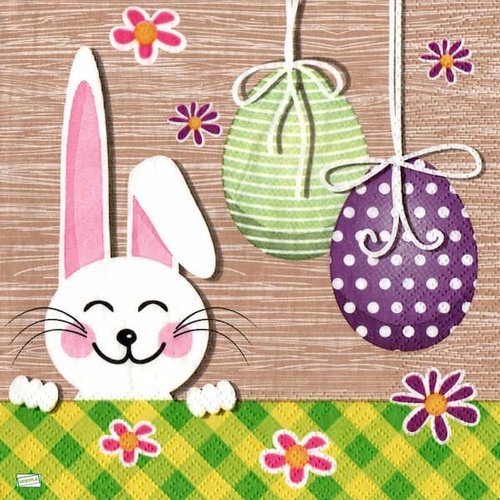 2 serviettes papier - pâques -31