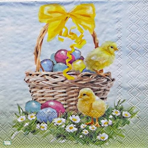 2 serviettes papier - pâques -39