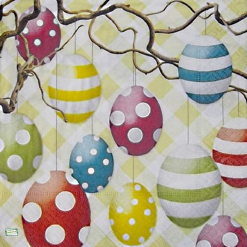 2 serviettes papier - pâques -44