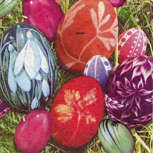 2 serviettes papier - pâques -45