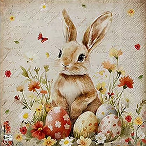 2 serviettes papier - pâques -47