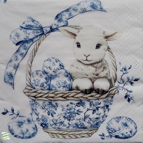 2 serviettes papier - pâques -48