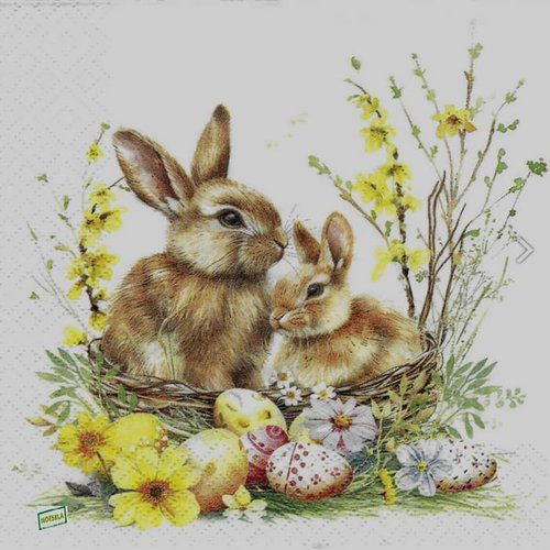 2 serviettes papier - pâques -49