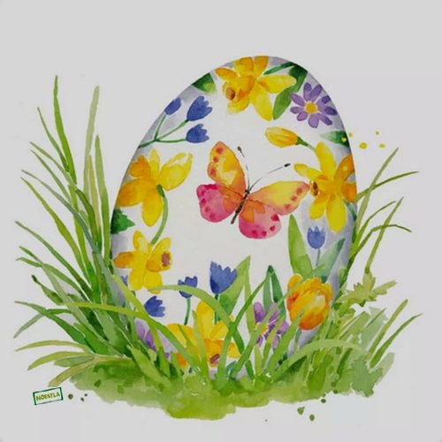 2 serviettes papier - pâques -50