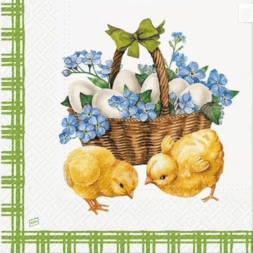 2 serviettes papier - pâques -29