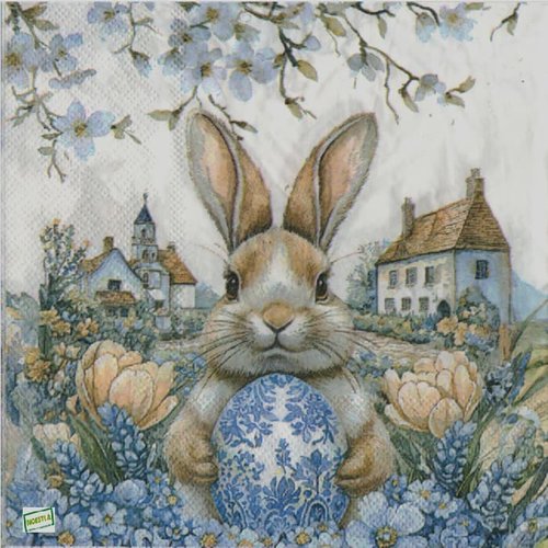 2 serviettes papier - pâques -28