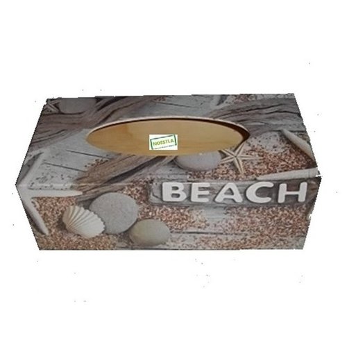 Boite à mouchoirs bois mer serviettage