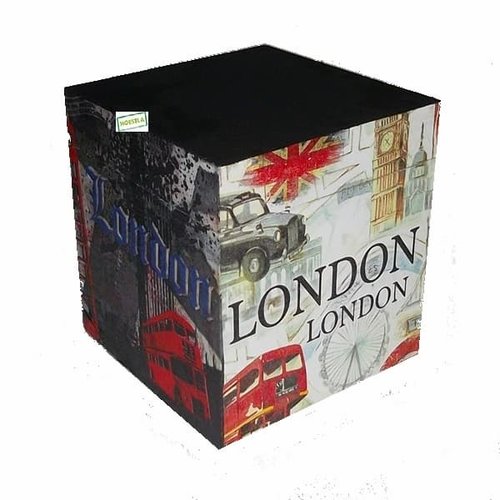 Boite bois londres création serviettage