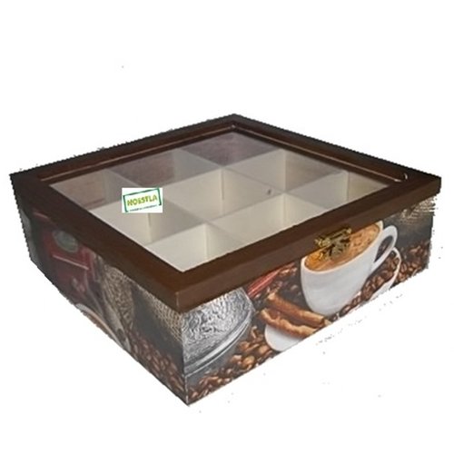 Boite en bois le café création serviettage