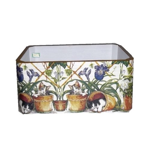 Boîte en bois châtons création serviettage