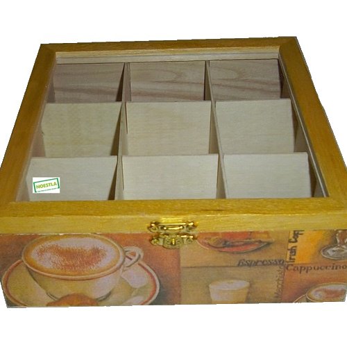 Boite en bois le café création serviettage