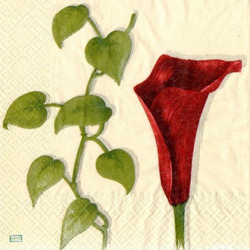 2 serviettes papier - orchidés lys -37