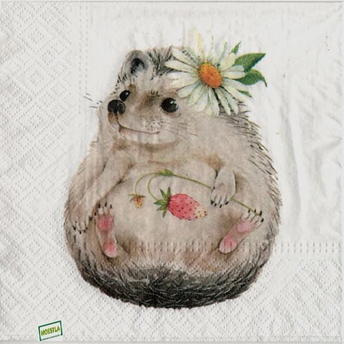 2 serviettes papier -animaux bois -38