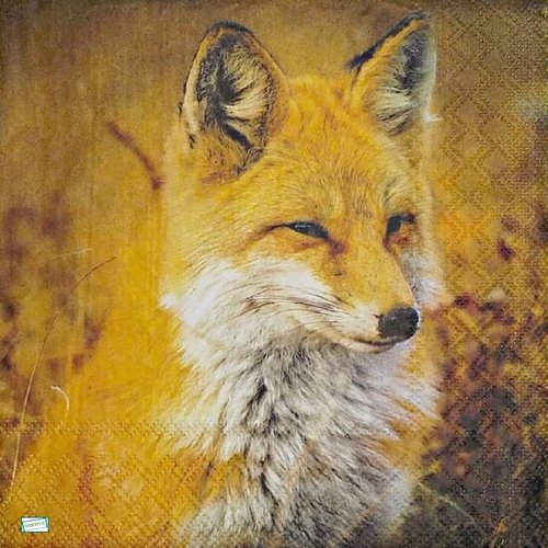 2 serviettes papier -animaux bois -39