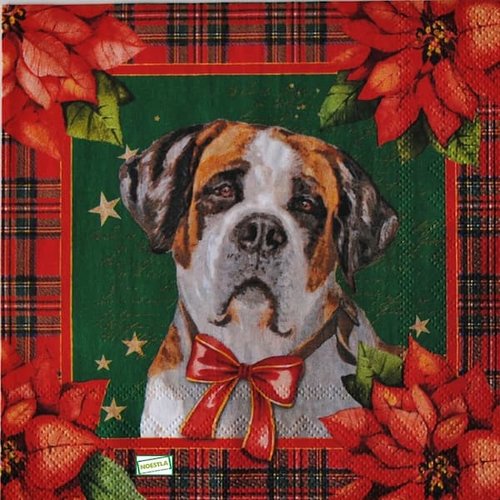 2 serviettes papier - chiens - 17