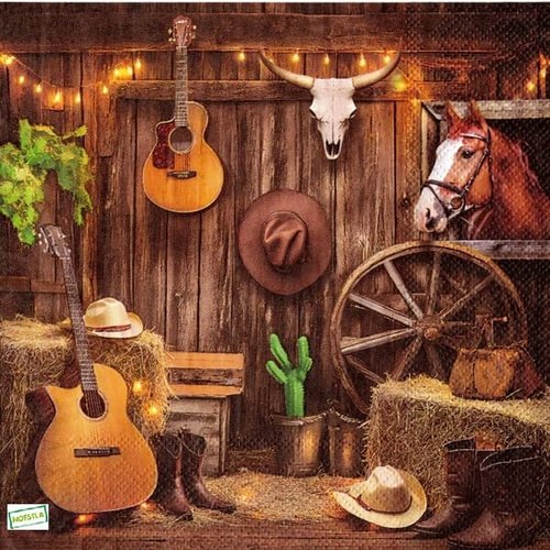 2 serviettes papier - les chevaux -11
