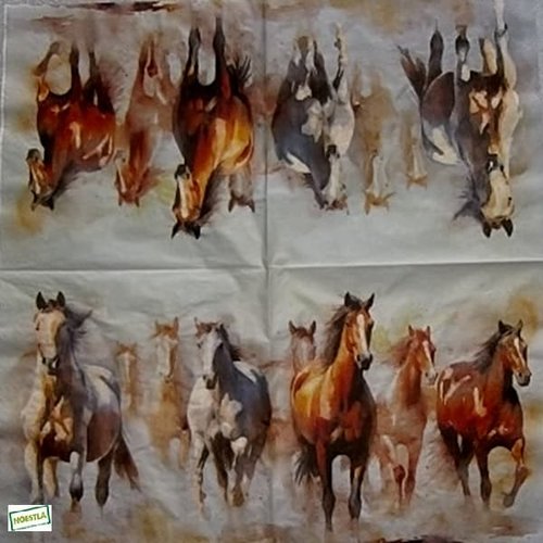 2 serviettes papier - les chevaux -31