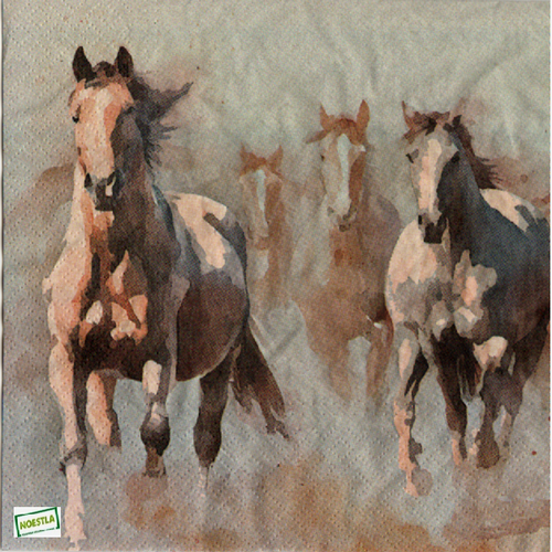 2 serviettes papier - les chevaux -40