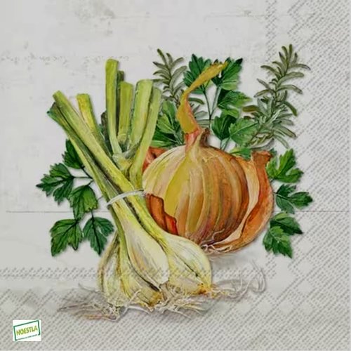 2 serviettes papier - légumes -5