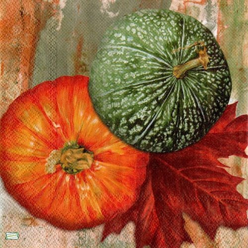 2 serviettes papier - légumes -23