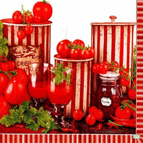 2 serviettes papier - légumes -32