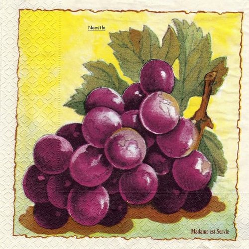 2 serviettes papier - fruits rouge -30