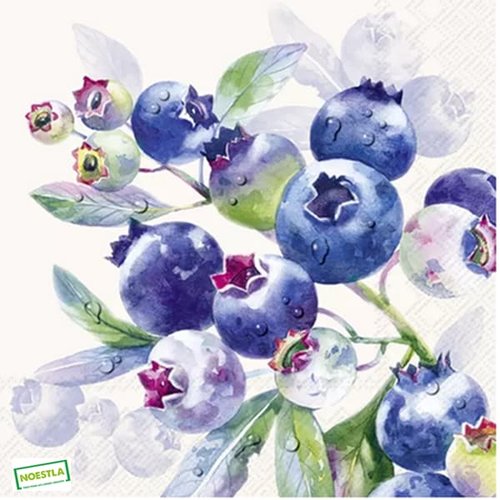 2 serviettes papier - fruits rouge -68