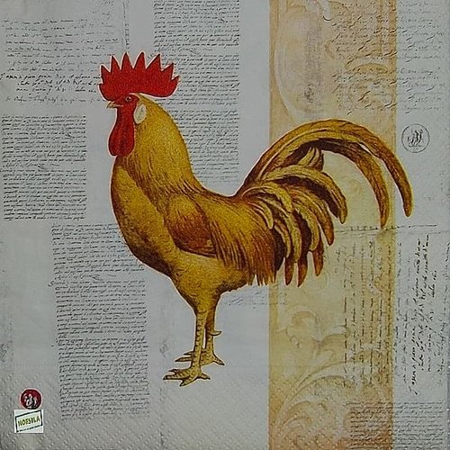 2 serviettes papier - oiseaux ferme -57
