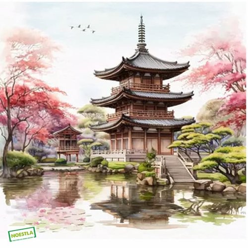 2 serviettes papier- asie -36