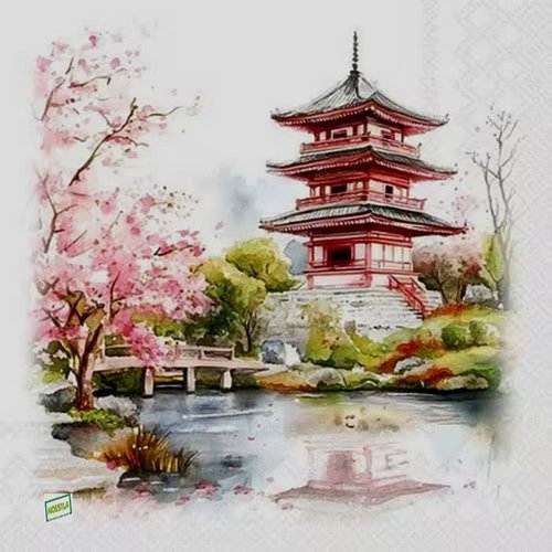 2 serviettes papier- asie -39