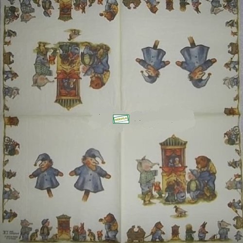 2 serviettes papier- les bébés -27