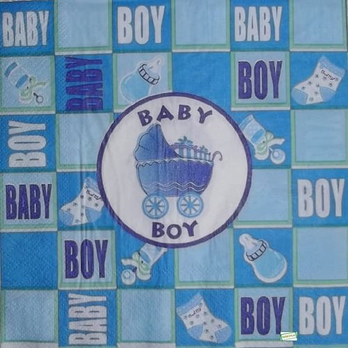 2 serviettes papier- les bébés -61