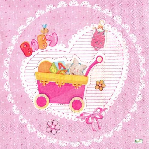2 serviettes papier- les bébés -62