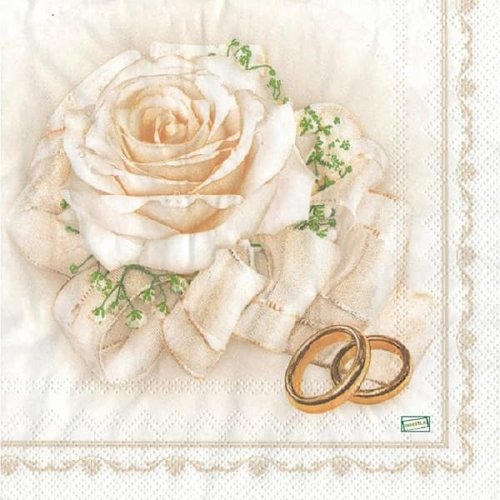 2 serviettes papier -roses pivoines-46