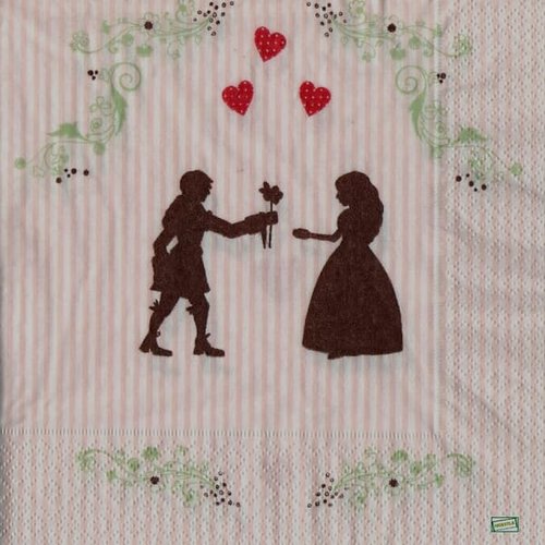2 serviettes papier - mariage -13