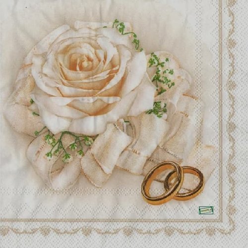 2 serviettes papier - mariage -19