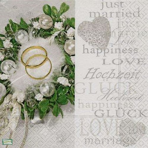 2 serviettes papier - mariage -24