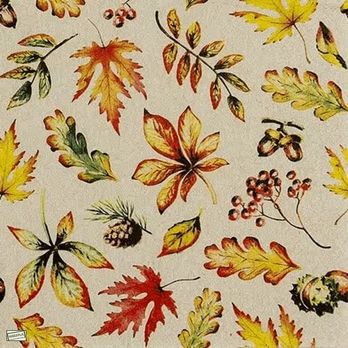 2 serviettes papier - feuillages -65