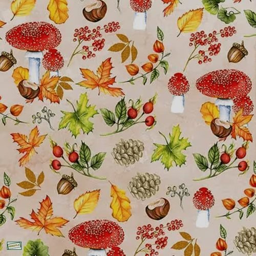 2 serviettes papier - feuillages -77
