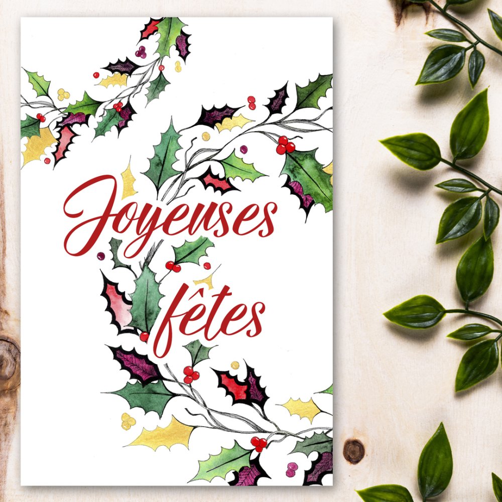 Carte De Noel Voeux Joyeuses Fetes Un Grand Marche