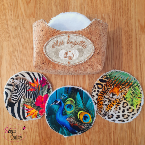 Panier et ses lingettes jungle