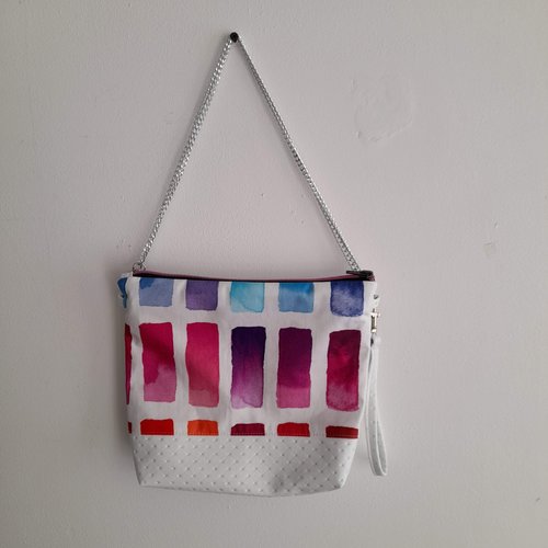 Pochette colorful rose/bleu