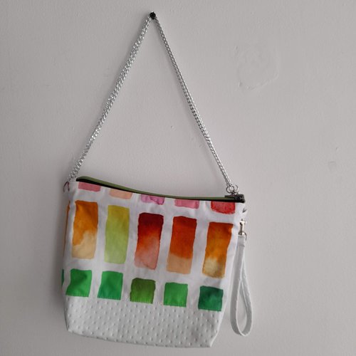 Pochette colorful vert/orange